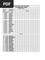 Attendance Sheet - 3rd year FA