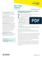 Financial Management - Sharing Costs Across Projects Vs Shared or Indirect Costs