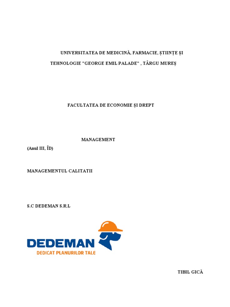 Proiect MNG Calitatii | PDF