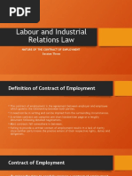 Nature of The Contract of Employment