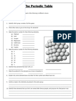 The Periodic Table Worksheet
