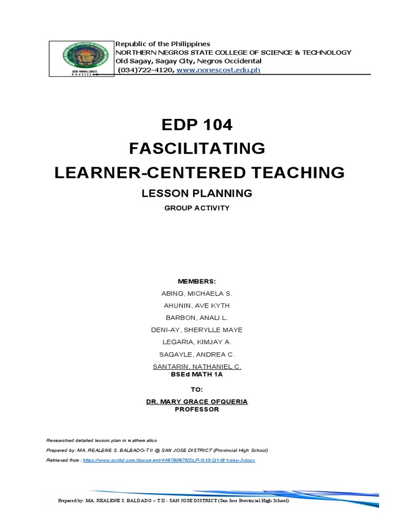 Grade 10 Math Lesson Plan: Sequences | PDF