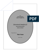 Structural Analysis of Plane Frames Using Moment Distribution Method