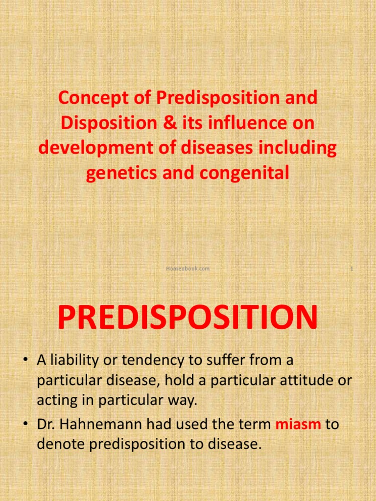 Concept of Predisposition and Disposition & Its Influence PDF