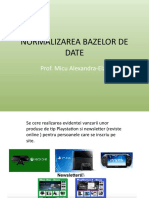 NORMALIZAREA BAZELOR DE DATE  1-4