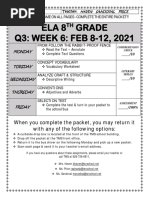 8th Grade Q3 Week 6 PACKET