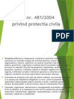 LEGE Nr. 481/2004 Privind Protectia Civila