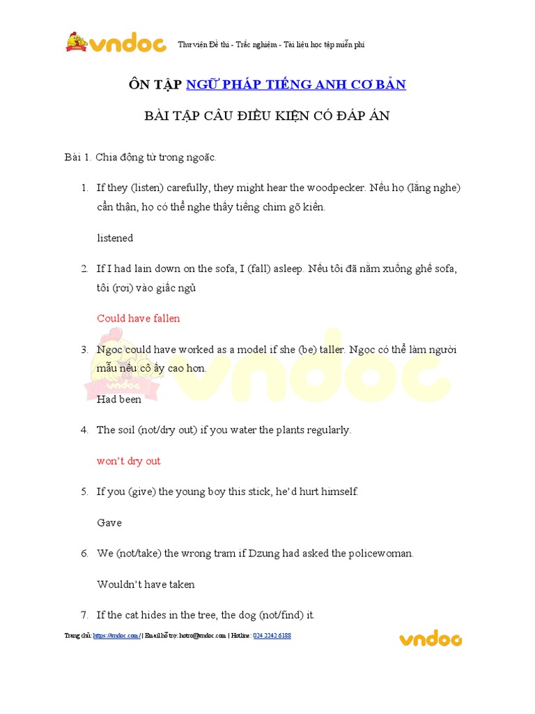 Bai tap cau dieu kien co dap an 1 pdf