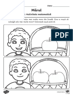 Fructe si legume de toamna - Fisa de lucru activitate matematica Marul