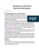 What Is Contemporary Literature Definition
