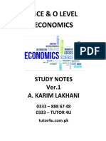 O Level Economics Notes by A Karim Lakhani (Ver 1)