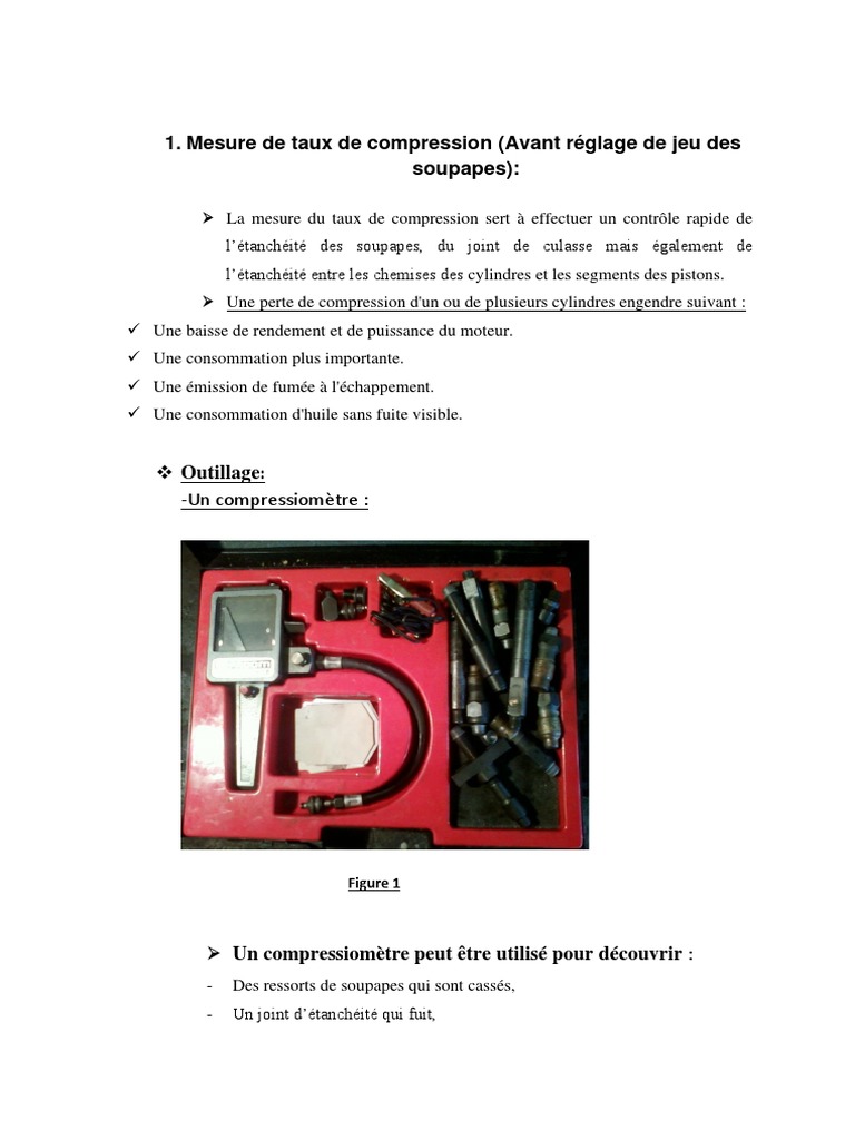 Mesure de Taux de Compression2, PDF, Injection (moteur)