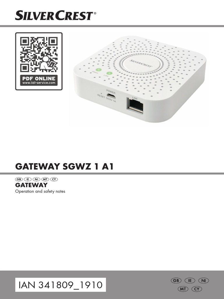 Silvercrest Central Domótica Zigbee Gateway SGWZ 1 A1 LIDL | PDF | Ios |  Android (Operating System)