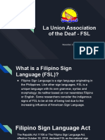 La Union Association of The Deaf - FSL: November 17, 2022