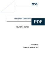 Pesquisa CNT-MDA - Avaliação Do Governo - Rodada 144