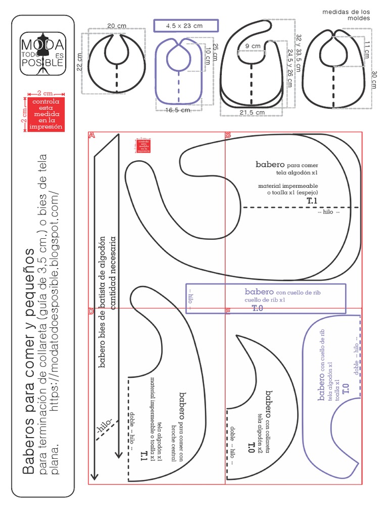 Moldes De Baberos Para Imprimir Gratis PDF