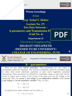 Lecture No. 27 - Two Port Network - H Parameters and Transmission Parameters