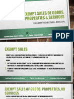 Chapter 4 Exempt Sales of Goods Properties Services