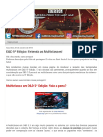 Blog Joga o D20 D&D 5 Edição Entenda As Multiclasses!