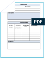 Plano de Estudos Semanal para Projeto de Vida