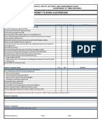 HSSE PTW Audit Checklist