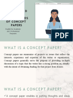 Compare and Contrast Variouskinds of Concept Papers