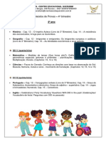 Conteúdos de Provas - 4º Bimestre: Rua Ivo Borges, 348 Recreio - 3627-6339/973092400