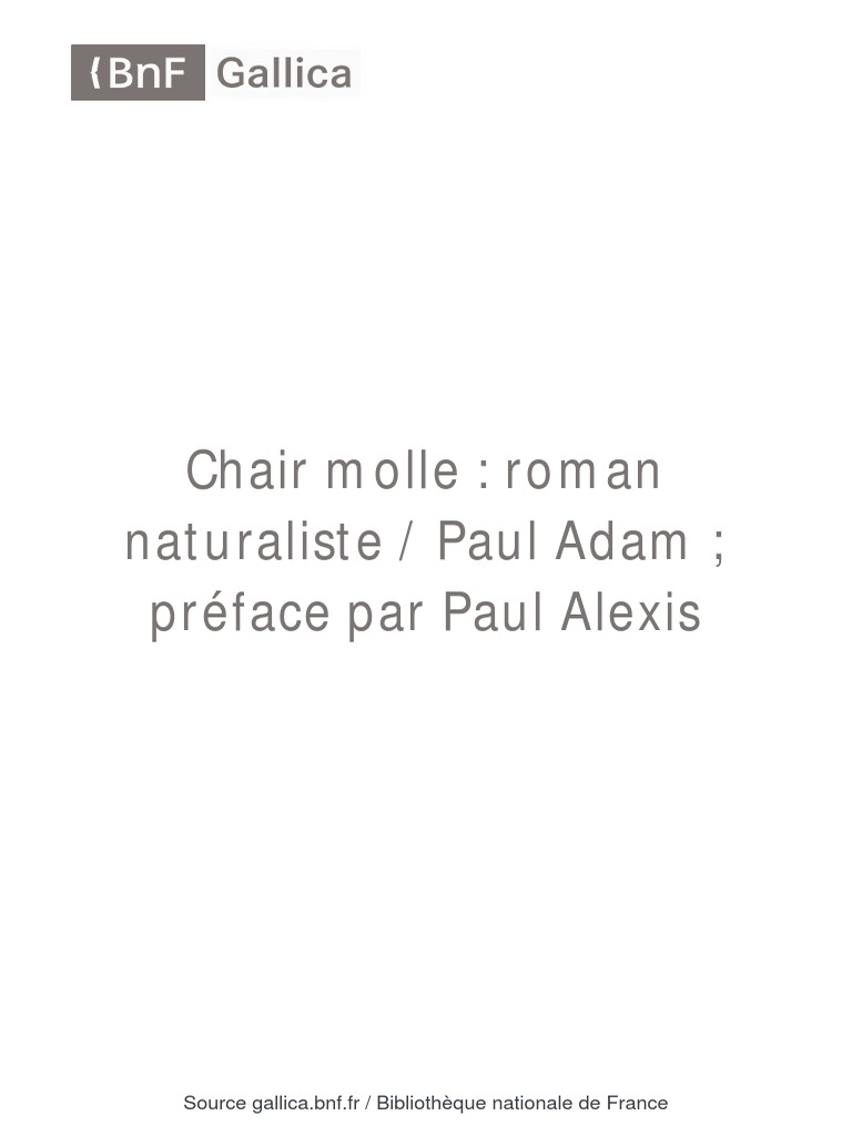Adam Paul Chair Molle | Que lire après Chair molle – CSKOQ