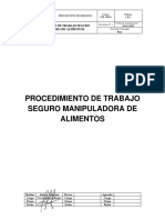 Procedimiento Seguro Manipulación de Alimentos