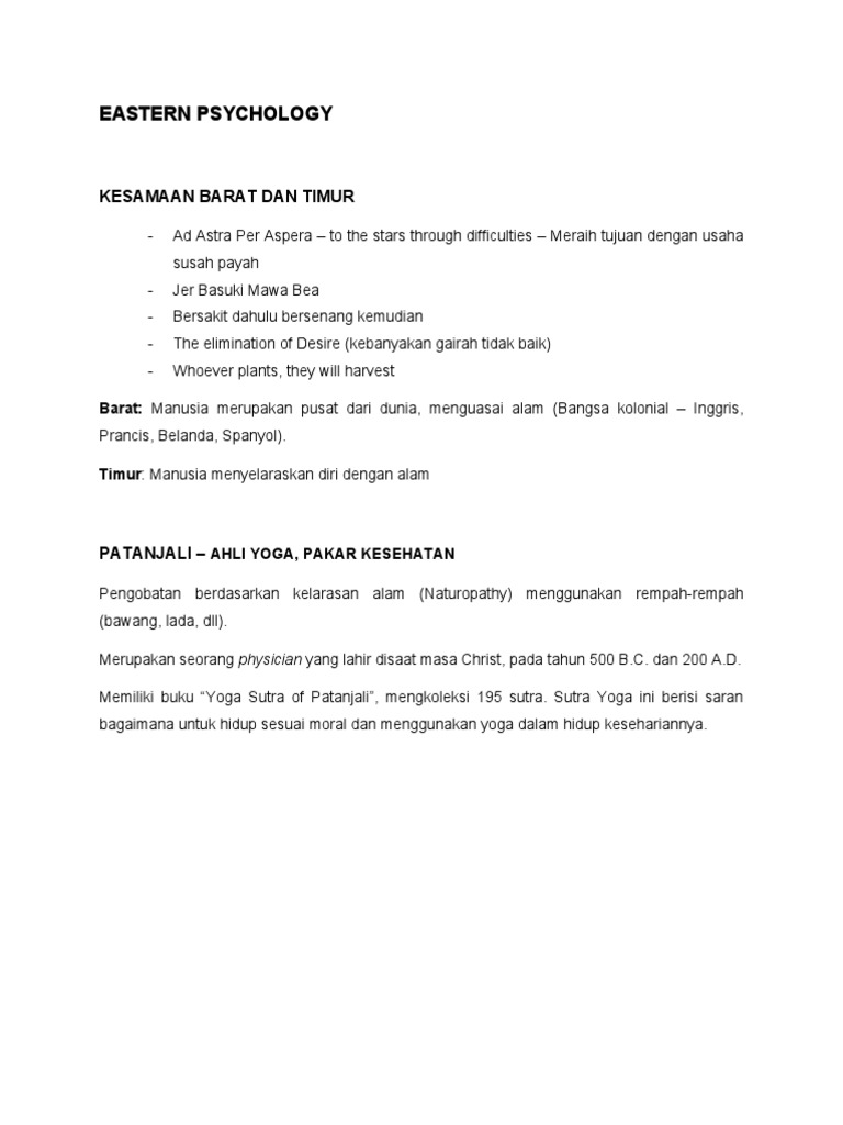 Eastern Psychology PDF