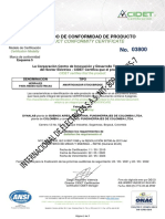 Certificado conformidad amortiguadores