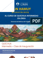 Clase de Inauguración - Quechua Intermedio