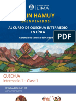 1ra. Clase Quechua Intermedio