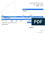 Freshras: Purchase Order Po-002