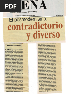 El posmodernismo contradictorio