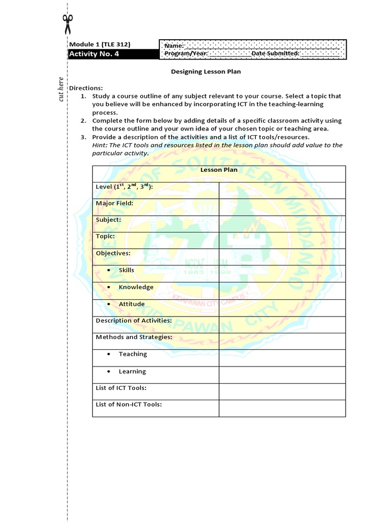 Activity 4.Designing Lesson Plan PDF