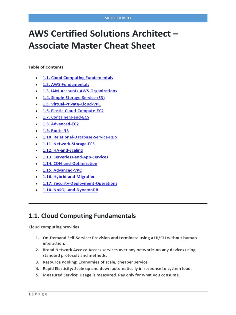 AWS Solutions Architect Associate Master Cheat Sheet PDF Domain Name System Key (Cryptography)