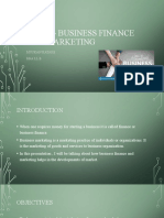 Topic - Business Finance and Marketing