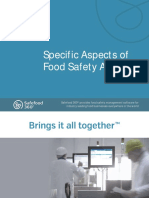 Specific Aspects of Food Safety Auditing