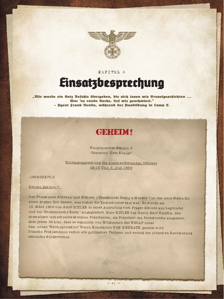 Achtung-Cthulhu Drei-Koenige Handouts | PDF