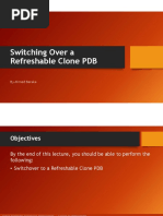 Switching Over A Refreshable Clone PDB