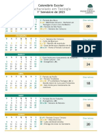 Calendário escolar do 1o semestre de 2023 para Bacharelado em Teologia