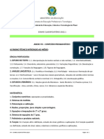 IFPI Exame Classificatório 2022.1 conteúdo programático Língua Portuguesa e Matemática