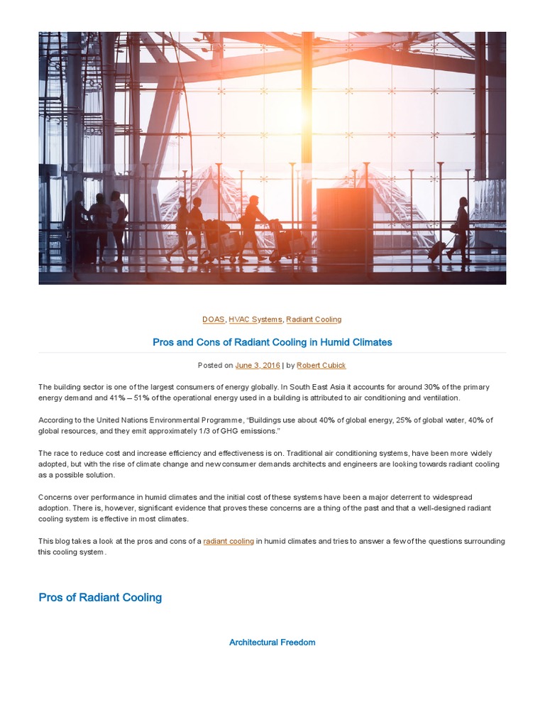 Pros and Cons of Radiant Cooling in Humid Climates Uponor Blog PDF