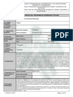 Infome Programa de Formación TituladaAudiovisuales