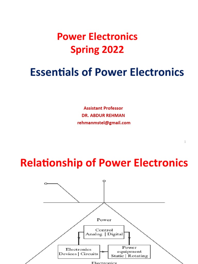 Lec 2 (Introduction) ) 1 PDF Power Electronics Rectifier