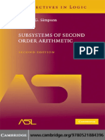 (Perspectives in Logic) Stephen G. Simpson - Subsystems of Second Order Arithmetic-Cambridge University Press (2009)