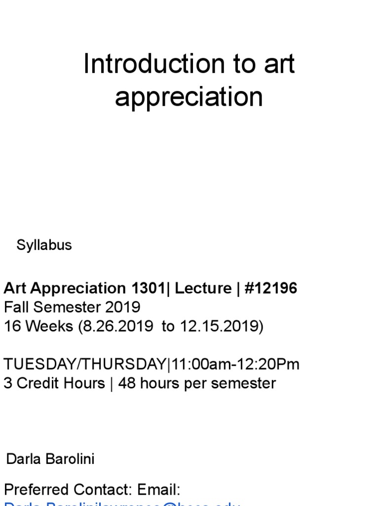 Introduction to art appreciation day 1 pdf essays learning
