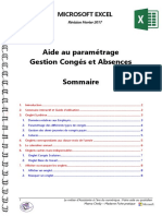 Microsoft Excel - Aide Au Paramétrage Du Tableau Gestion Des Congés Et A...