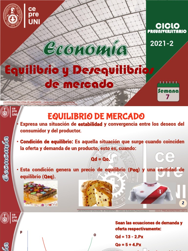 Equilibrio y Desequilibrio en el Mercado | PDF | Oferta y demanda ...